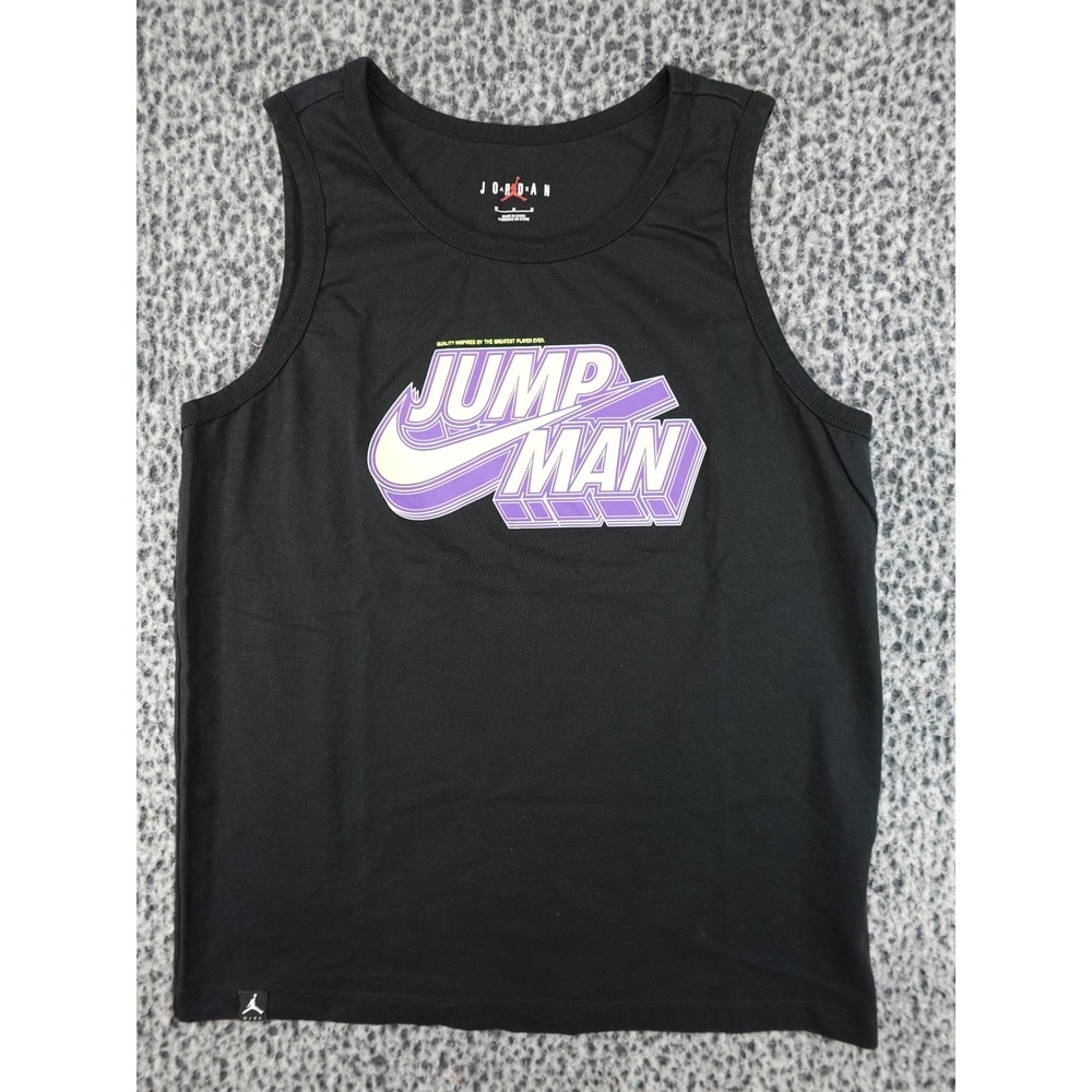 Jordan Tank Top Mens Medium Black Jumpman Graphic DM1450-010 Sleeveless Shirt